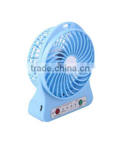 3 Speeds Portable Mini USB Fan with LED Light