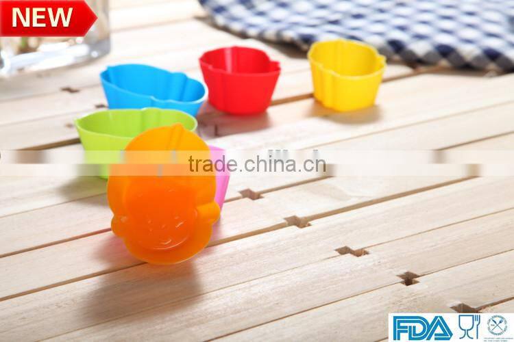 FDA standard hot sale lovely boy shape silicone cake mold