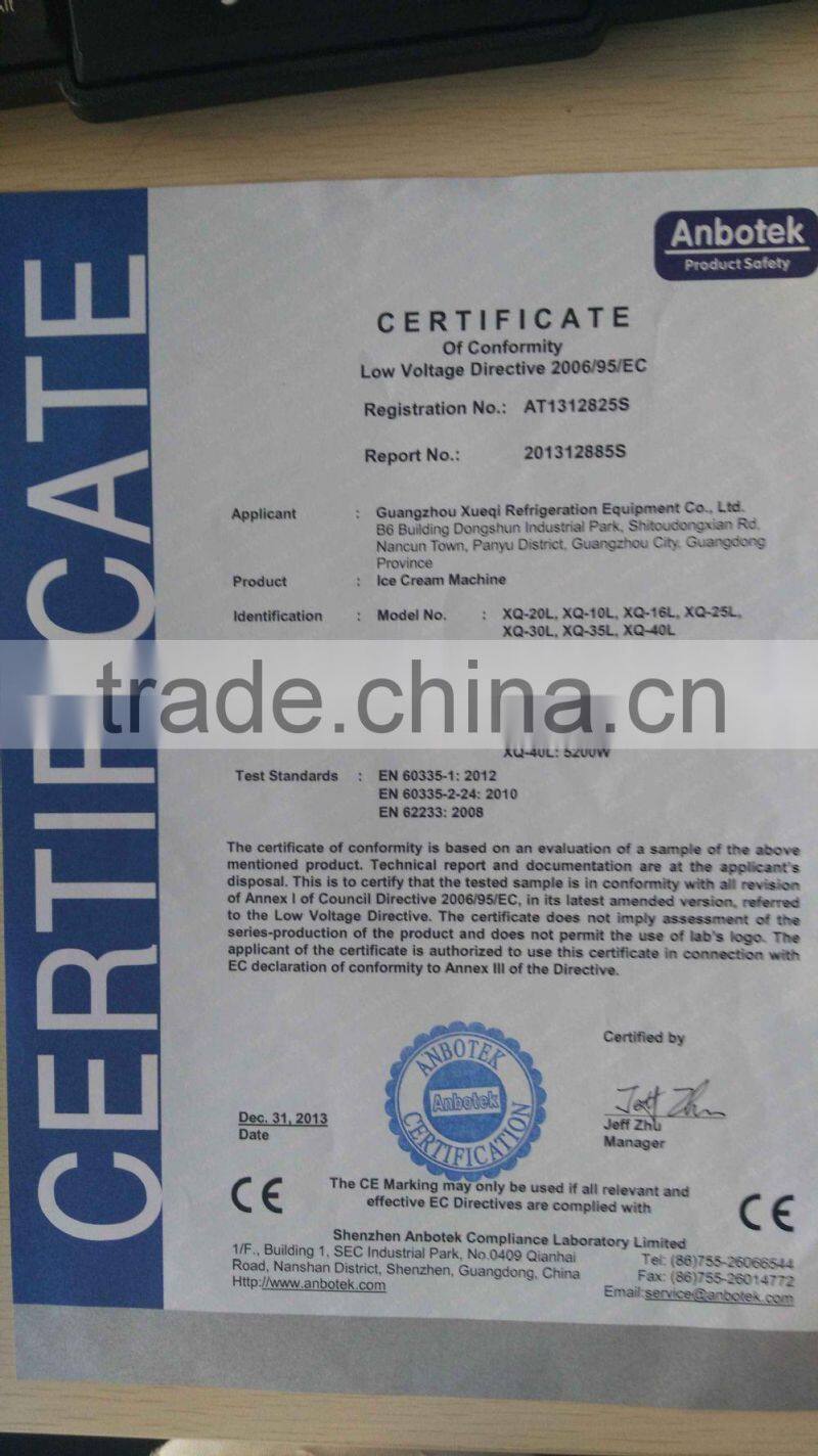 2016 new products medium soft table top Low Noise Chinese new style ice cream machine model