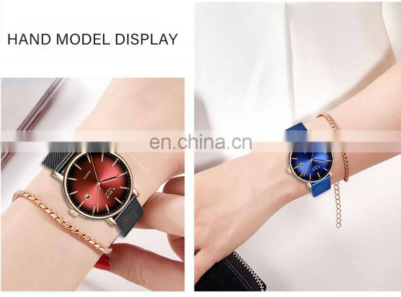 Lige 9934 Simple Design Women Quartz Watches Luxury Steel Mesh Water Resistant Brand Wrist Watches for Ladies