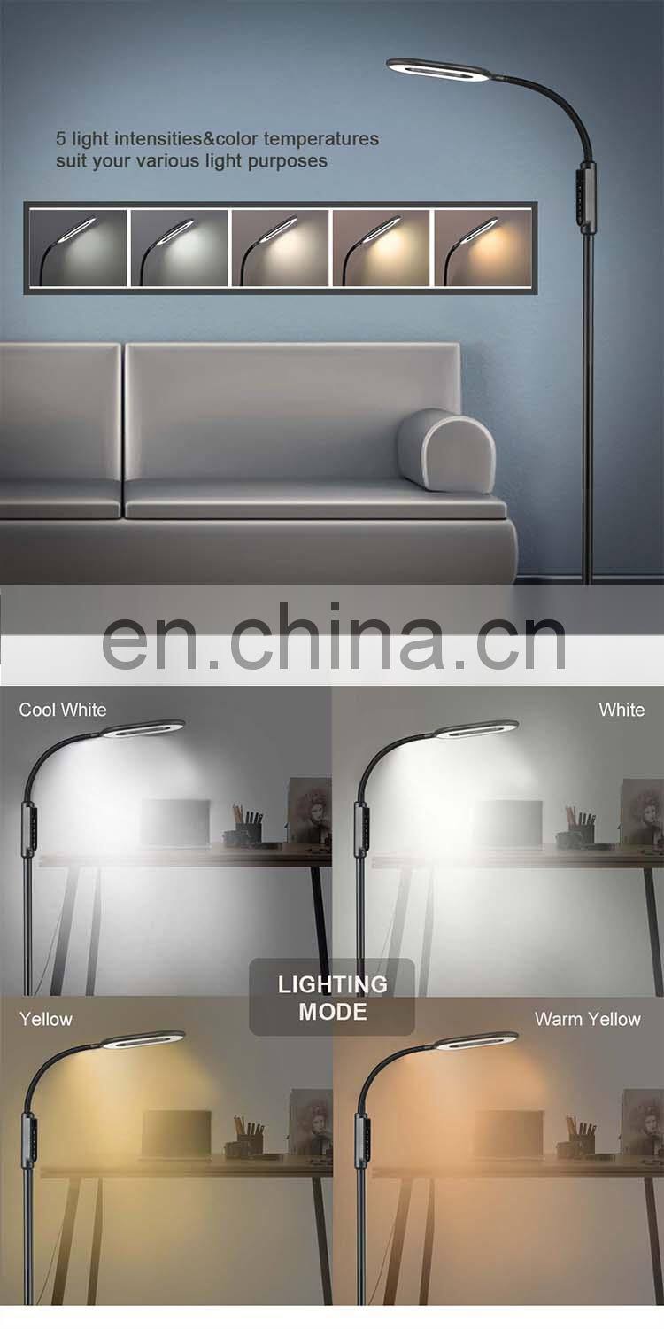 Adjustable Flexible 4 Modes Brightness Touch Dimmer Floor Lamp