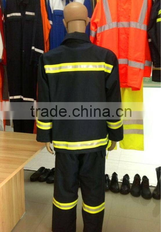 2-layer navy blue bunker suit for men