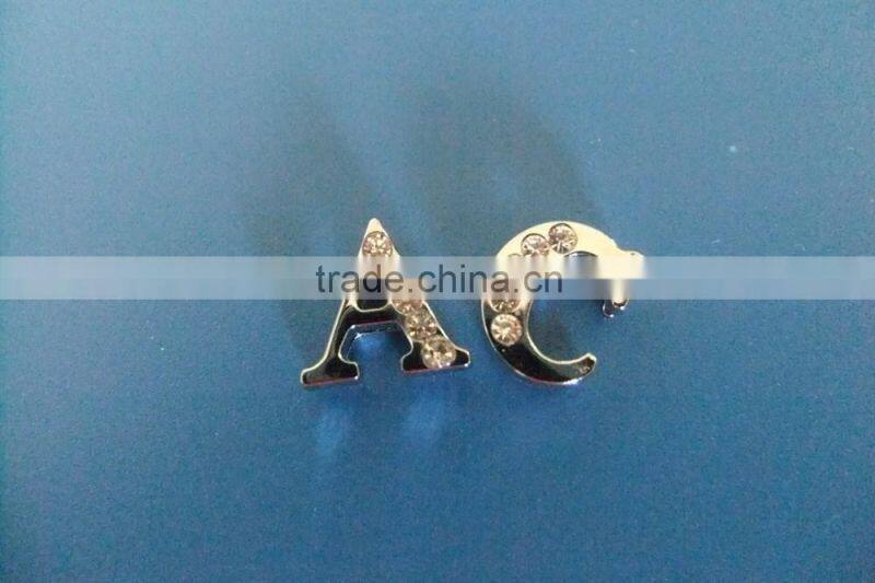 Compet Wholesale DIY 8mm Rhinestone Slider Letter Charms