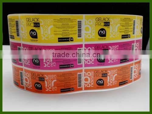 Transparent Colorful Label Custom Adhesive Clear Label