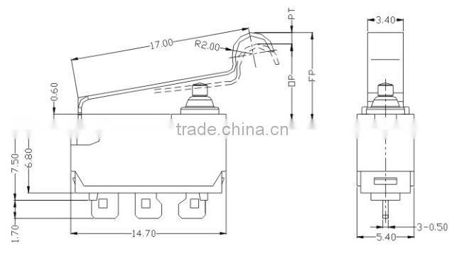 China supplier SPDT auto mechanical magnetic push button switch