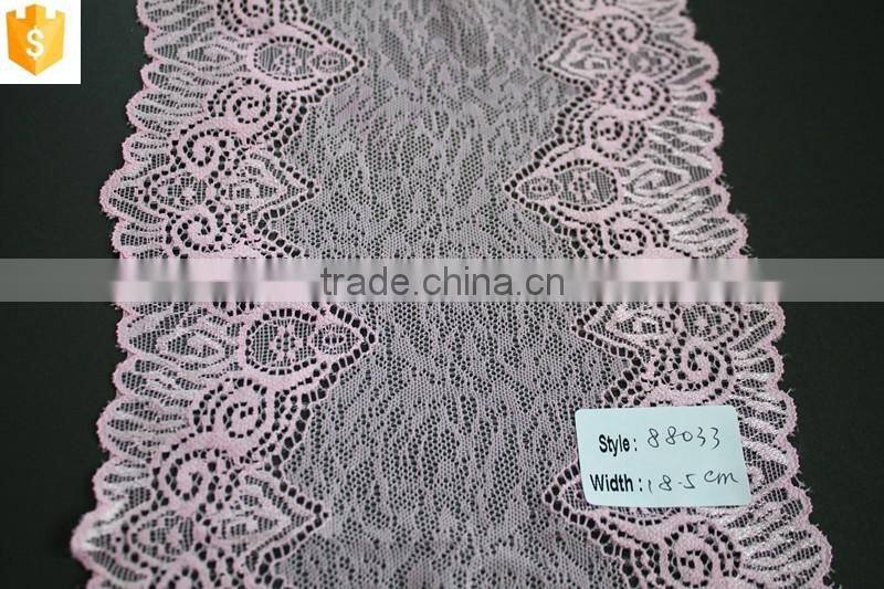 Chinese supplier mesh embroidery lace fabric for bra underwear