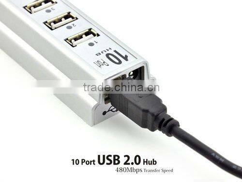 Hot selling 10 Port USB 2.0 Hub