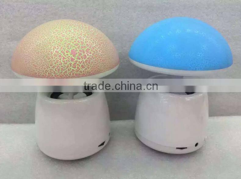 New Arrival Mini Bluetooth Speaker Cute Mushroom Style Wireless Stereo Portable Handsfree Subwoofer Mp3 Player Loudspeaker