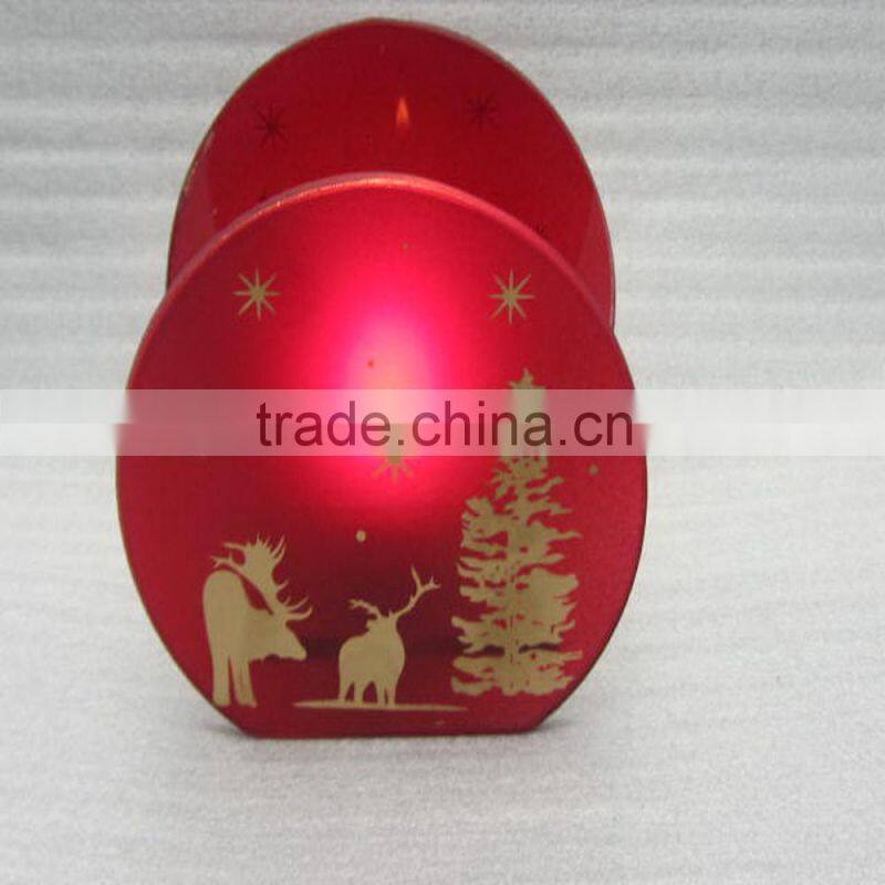 2016 wholesale red christmas candle holder