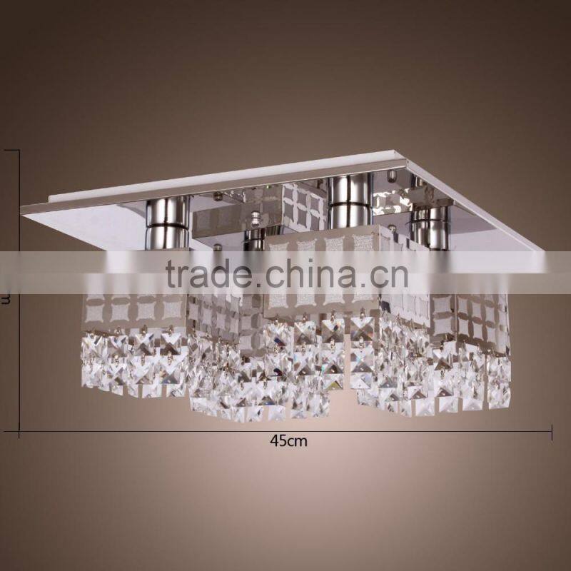 crystal flat chandelier light