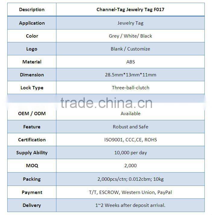 High quality eas optical small tag RF jewelry security tag