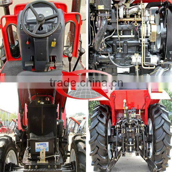 Big fuel tank tractor QLN 80hp 4wd Farm wheel hydraulic steering