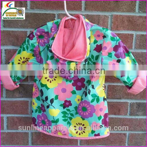 cute pu rainwears childs with hood