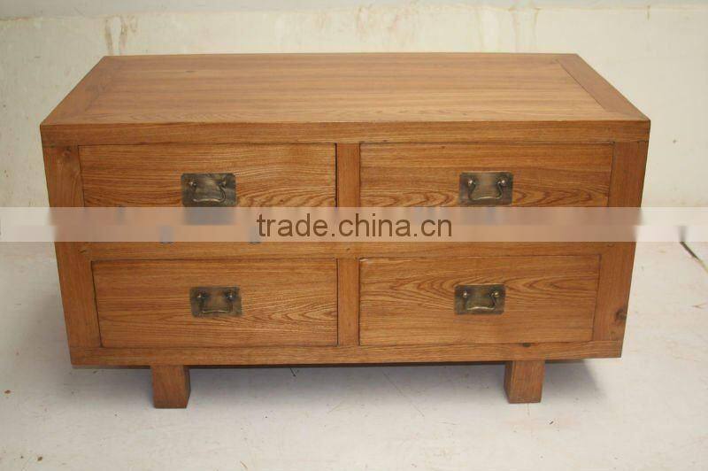 chinese antique living room natural color cabinet
