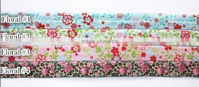 5/8 blue /red/ white star fold over elastic, FOE headband elastic for making diy hair ties, fold over elastic by the yard