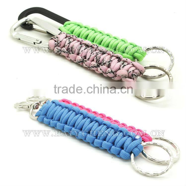 2 color paracord keychain