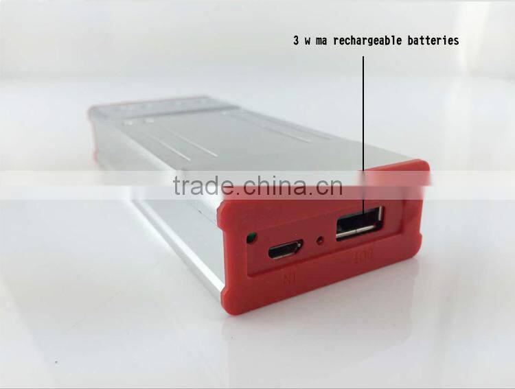 JF Aluminium power bank usb with led flashlight, portable phone charger,mobile power bank with flashlight/magnet/warning lamp