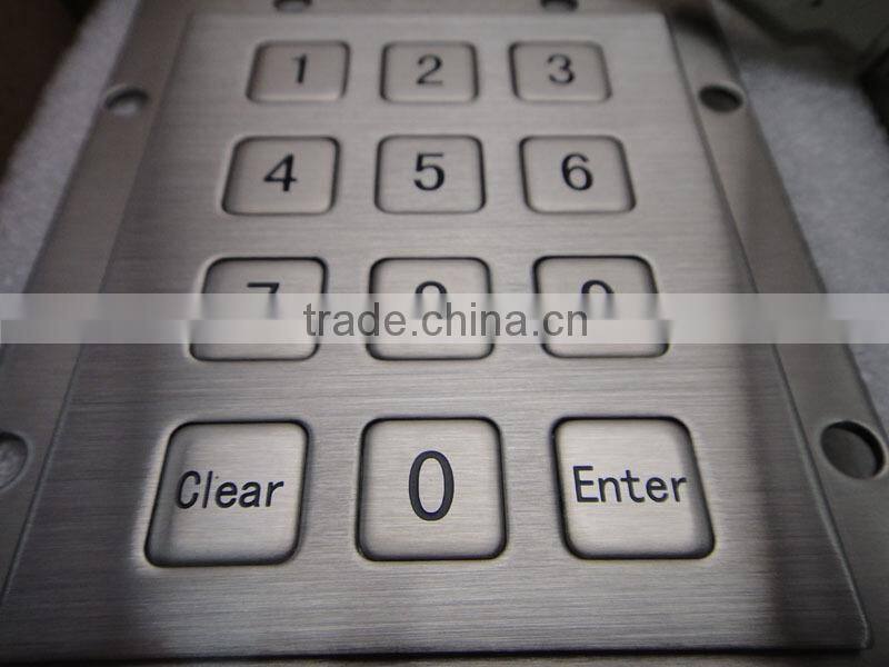 stainless steel 12 keys keypad