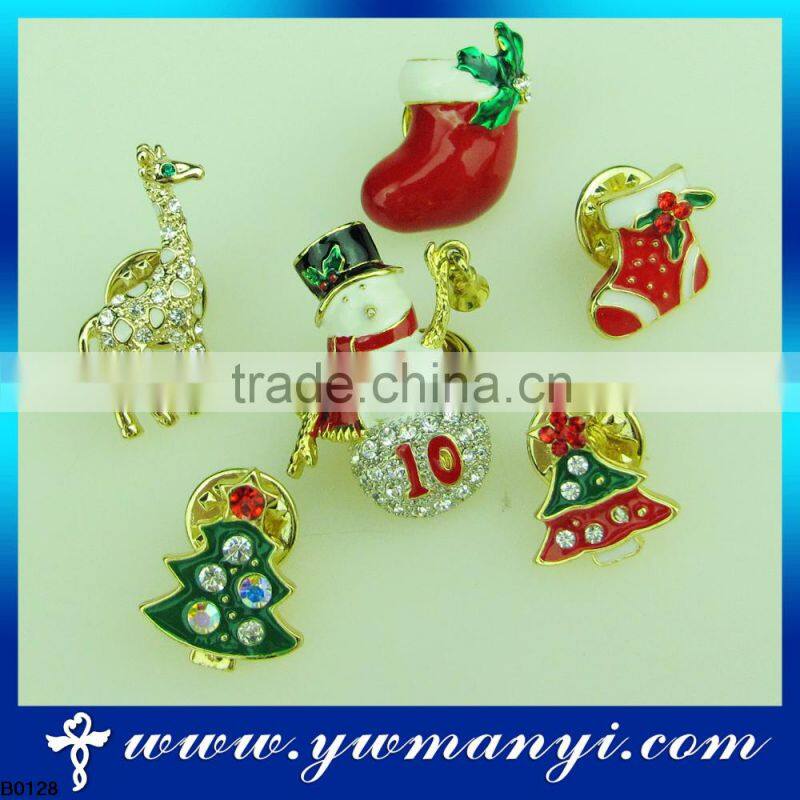 Wholesale Cute Pretty Vintage Brooches/Pin For Christmas Hat Shape Brooch Pins B0128