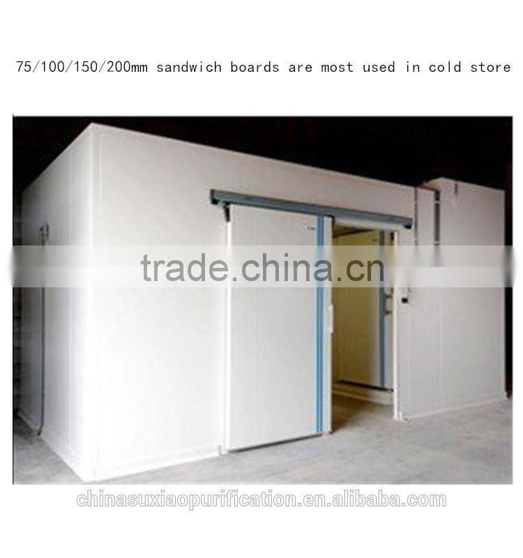 Fireproof PU cold room sandwich color steel plate easy installation