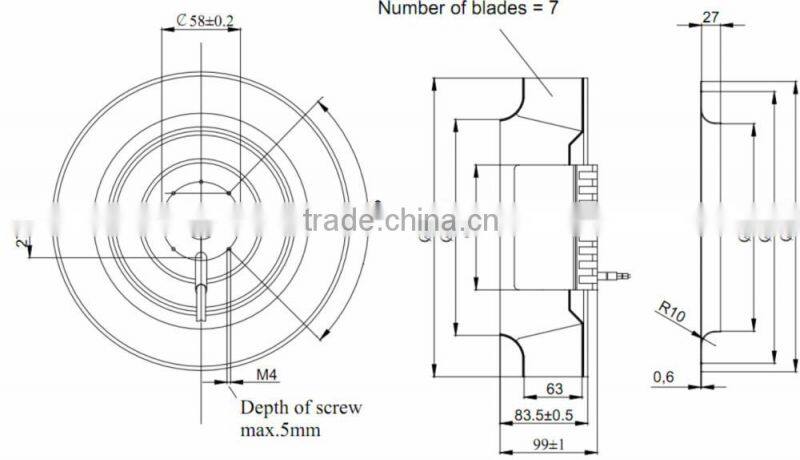 Reliable quality 48v 24v centrifugal fan with IP55 Class F High Protection