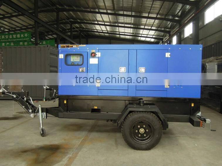 mobile trailer diesel genset with two wheels