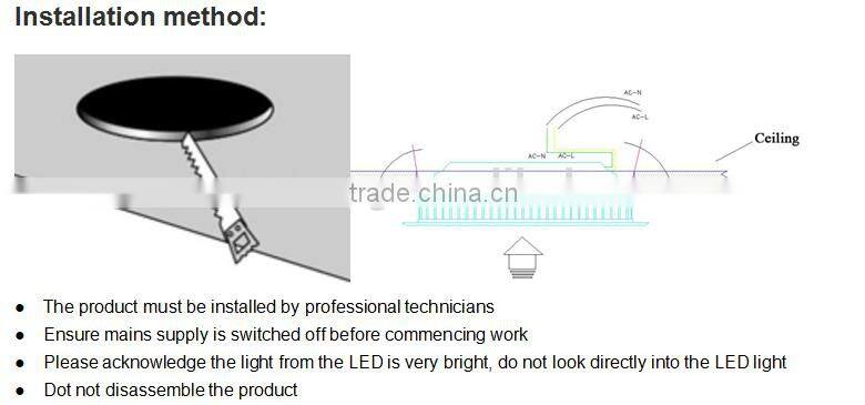 Hot selling aluminum white led down light fixtures