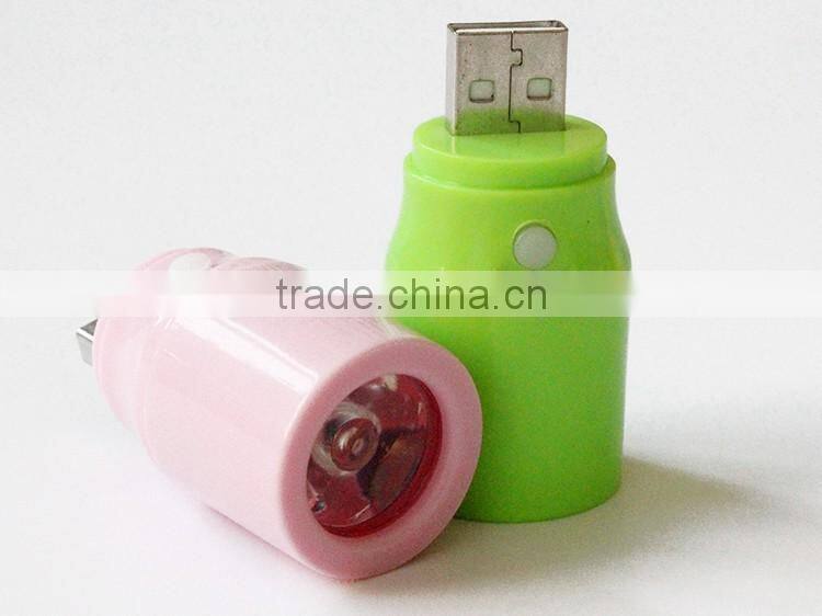 high quality wholesale portable colorful USB on-off LED