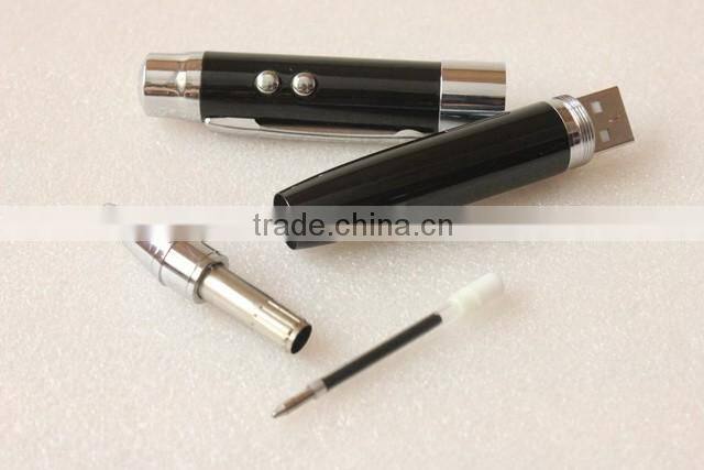 4 in 1 multi function laser pointer usb pen drive ,ball pen with LED light and UV money detector light