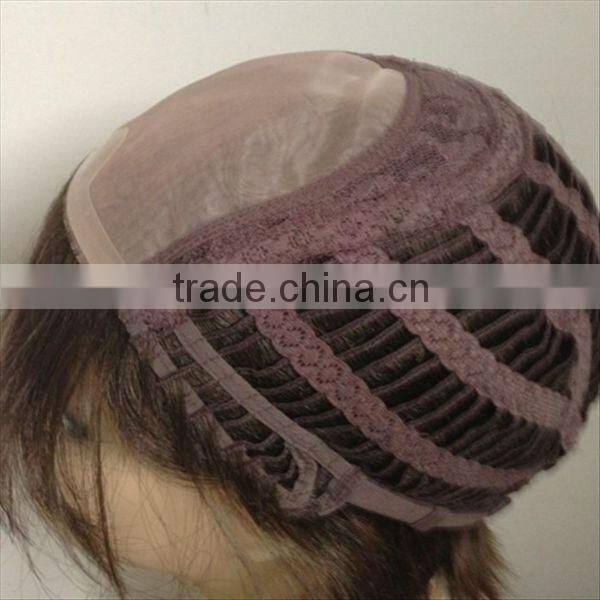 mono top brown wigs synthetic
