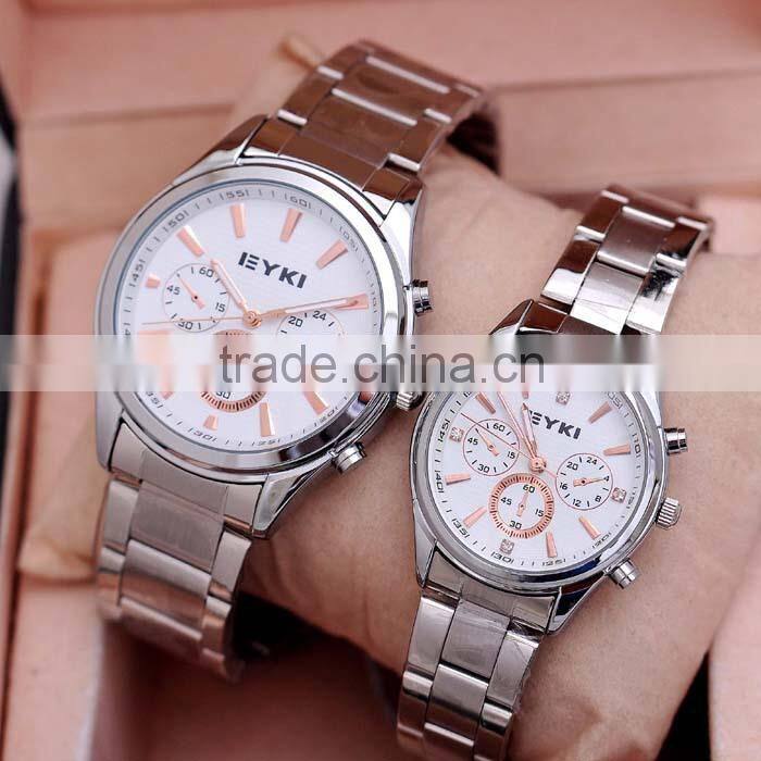 Factory Price Brand New Couple Stainless Steel Watch