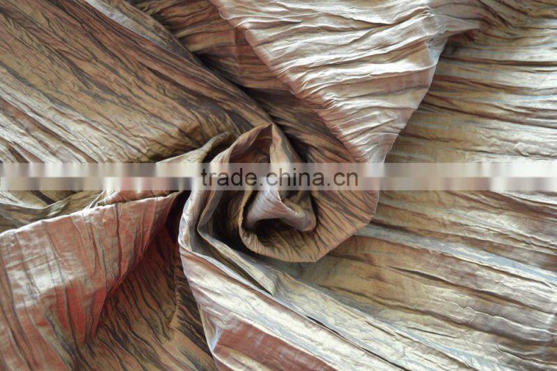 N/P Taffeta Stripe Crush Fabric for Dress