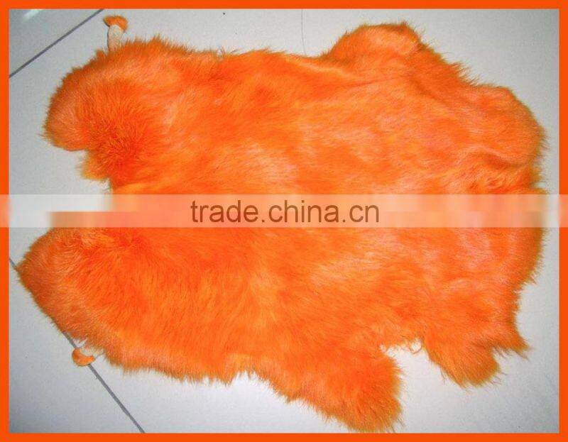 high quality rabbit fur skin dyed colors