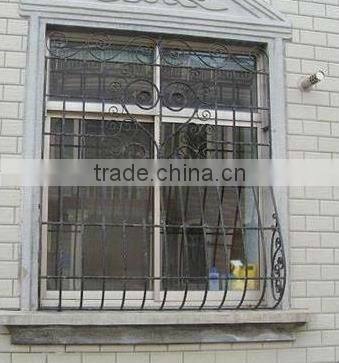 Toping-selling newest wrought iron window grill design