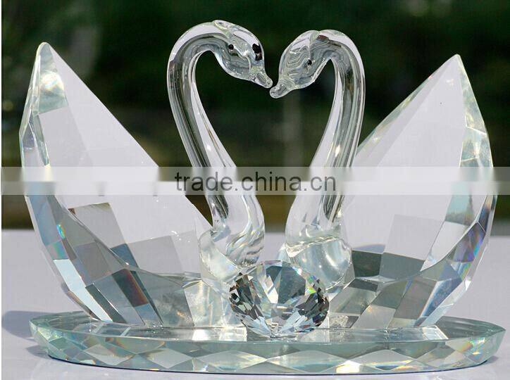 beautiful colorful gift crystal swan
