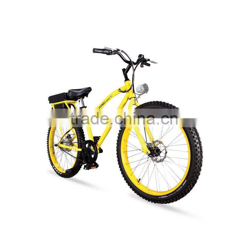 2013 new popular electric bicycle beach cruiser for man 350w wih fat bike