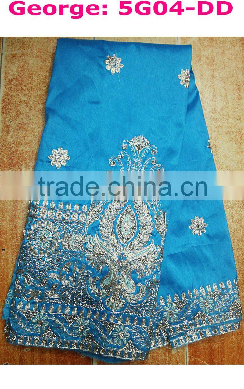 Top selling soft custom african raw silk george for women dresses