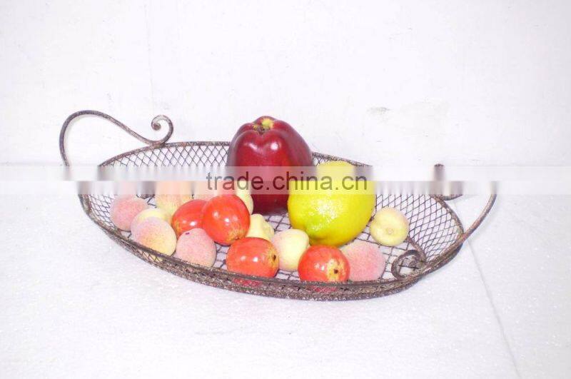 Metal Wire Tray w/Swirl Ears