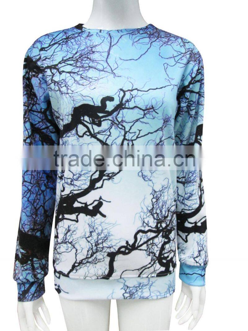2014 latest fashion printing sweatshirt for women