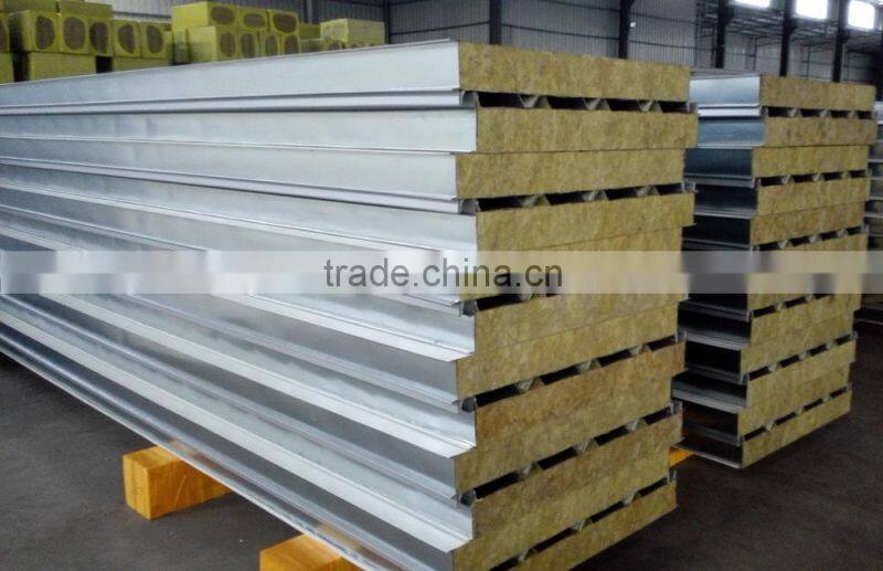 Rock Wool Sandwich Panel Insulated Metal faced for roof board