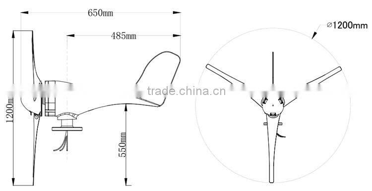 100w portable wind generator 12v 24v