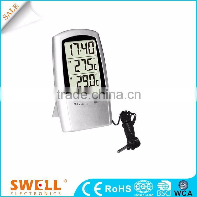 24 hour home day clock price , wired weather station clock with week day