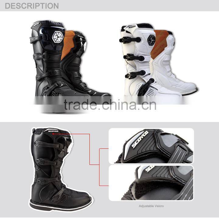 Fashion leather racing motocross boots MBM001 PROTECTIVE
