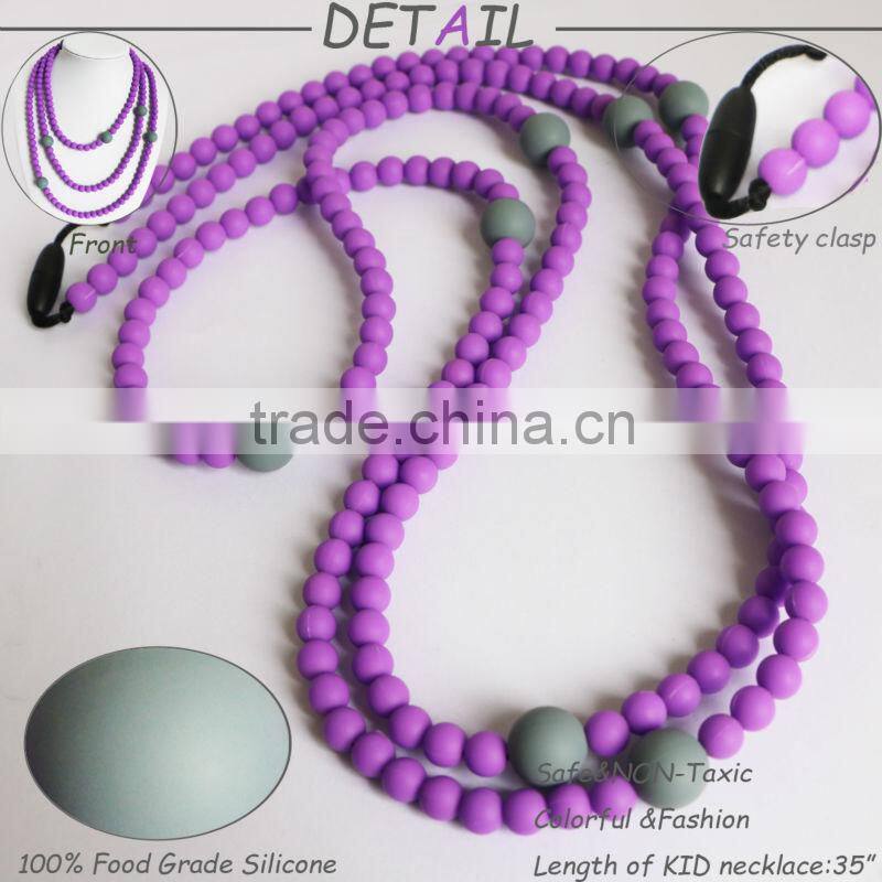 silicone teething beads for jewelry and silicone baby teether