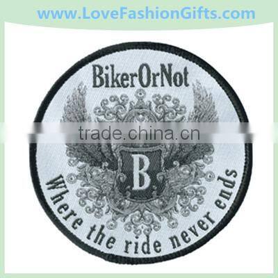 Embroidered Motorcycle Woven Patches,XL Embroidered Patches