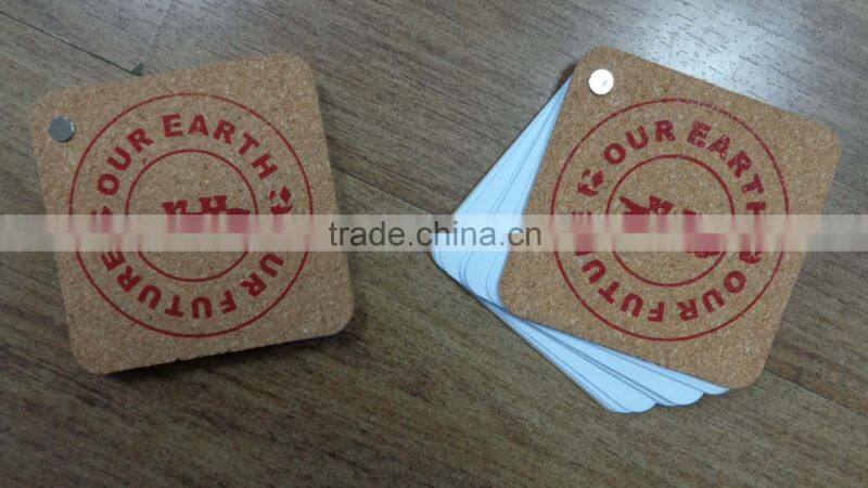 2014 Hot sale wood cover notepad cup mat