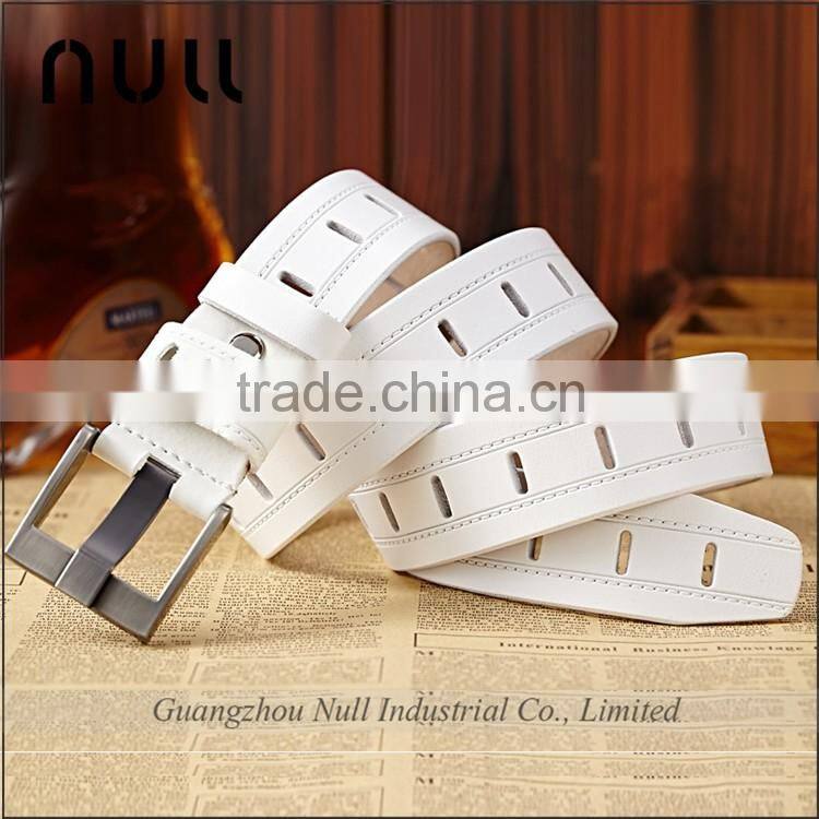 brown / white fashion design factory wholesale leather belt strap belt buckle manufacturers