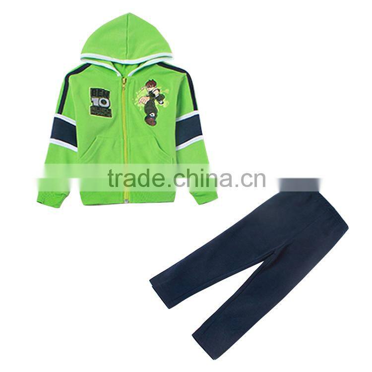 (CAR-1225) 2014 new design wholesale 2-10Y kids winter clothes boys fleece set