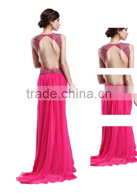 Factory Directly Wholesale Beautiful peach color bridesmaid dress