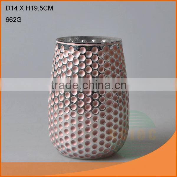 New design glass brown flower vase